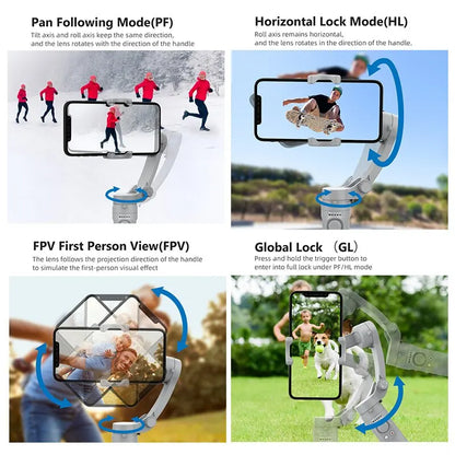 Foldable 3-axis Gimbal Stabilizer iPhone And Android