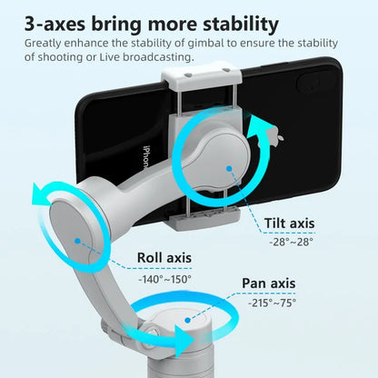 Foldable 3-axis Gimbal Stabilizer iPhone And Android