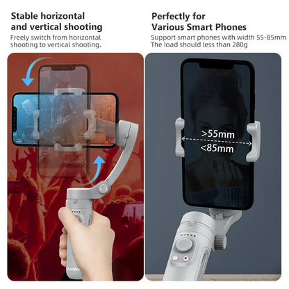 Foldable 3-axis Gimbal Stabilizer iPhone And Android